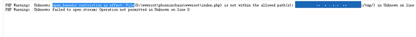 pbootcmsģeʾPHP Warning: Unknown: open_basedir restriction ineffect. File